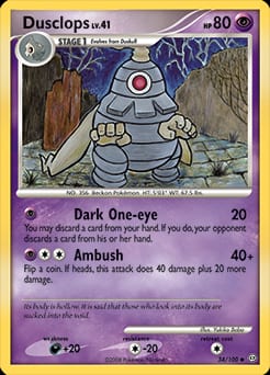 Stormfront Dusclops #34 card