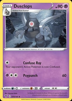 Vivid Voltage Dusclops #70 card