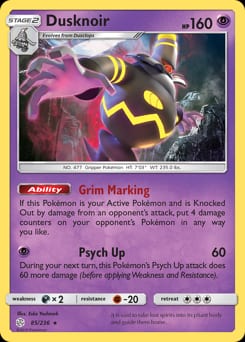 Cosmic Eclipse Dusknoir #85 card