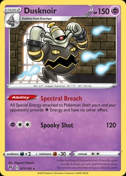 Vivid Voltage Dusknoir #71 card