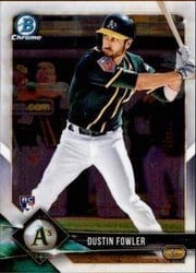 2018 Bowman Chrome Base Set Dustin Fowler #80 card