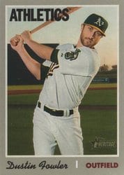 2019 Topps Heritage Base Set Dustin Fowler #140 card