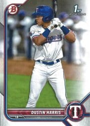 2022 Bowman Prospects Dustin Harris #BP-119 card