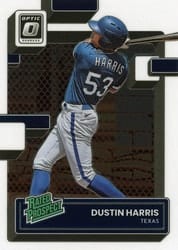 2022 Donruss Optic Rated Prospects Dustin Harris #RP-21 card