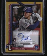 2025 Topps Chrome Update Rookie Debut Autographs Dustin Harris #CRDA-DH card