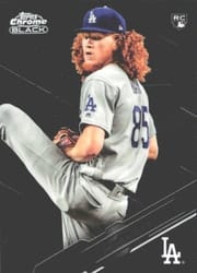 2020 Topps Chrome Black Base Set Dustin May #89 card