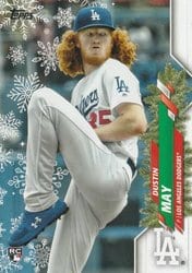 2020 Topps Holiday Base Set Dustin May #HW62 card