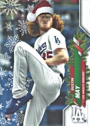 2020 Topps Holiday Base Set Dustin May #HW62b card