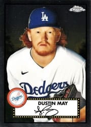 2021 Topps Chrome Platinum Anniversary Base Set Dustin May #302 card