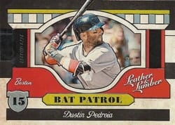 2019 Panini Leather & Lumber Bat Patrol Dustin Pedroia #BP-15 card