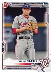 2021 Bowman Draft Base Set Dustin Saenz #BD-14 card