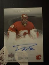 2023-24 Upper Deck Clear Cut 2006-07 UD Sweet Shot Autos Dustin Wolf #SS-DW card