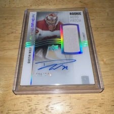 2023-24 Upper Deck Premier Acetate Rookie Autograph Patch Dustin Wolf #AR-DW card