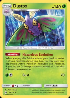Lost Thunder Dustox #28 card