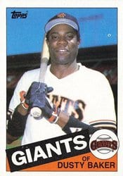 1985 Topps Base Set Dusty Baker #165 card