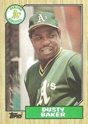 1987 Topps Base Set Dusty Baker #565 card