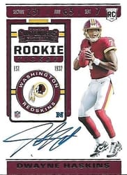 2019 Panini Contenders Base Set Dwayne Haskins #103 card