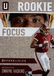 2019 Panini Unparalleled Rookie Focus Dwayne Haskins #RF-DH card