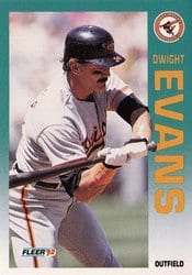 1992 Fleer Base Set Dwight Evans #6 card
