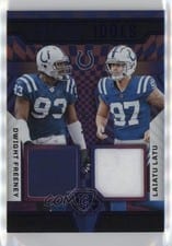 2024 Panini Illusions Rookie Idols Dual Memorabilia Dwight Freeney/Laiatu Latu #19 card