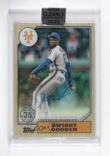 2022 Topps Clearly Authentic 1987 Topps Baseball Autographs Dwight Gooden #87TBA-DG card