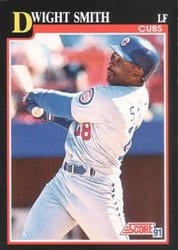 1991 Score Base Set Dwight Smith #301 card