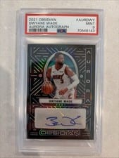 2021-22 Panini Obsidian Aurora Autographs Dwyane Wade #AUR-DWY card