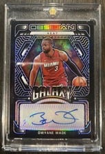 2021-22 Panini Obsidian Galaxy Autographs Dwyane Wade #GA-DWY card