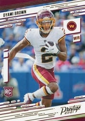 2021 Panini Chronicles Prestige Rookies Update Dyami Brown #239 card