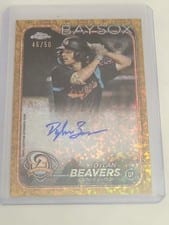 2024 Topps Pro Debut Chrome Autographs Dylan Beavers #PDC-156 card