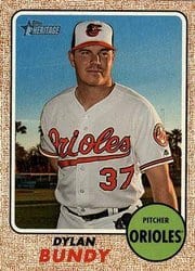 2017 Topps Heritage Base Set Dylan Bundy #713 card
