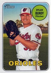 2018 Topps Heritage Base Set Dylan Bundy #347 card