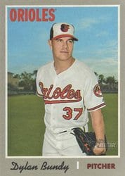 2019 Topps Heritage Base Set Dylan Bundy #319 card