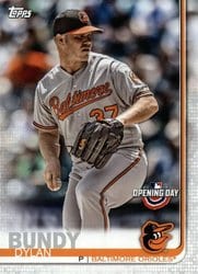 2019 Topps Opening Day Base Set Dylan Bundy #80 card