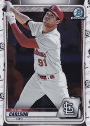 2020 Bowman Chrome Prospects Dylan Carlson #BCP-106 card
