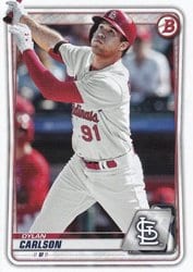 2020 Bowman Prospects Dylan Carlson #BP-106 card