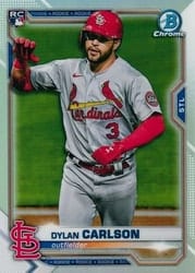 2021 Bowman Chrome Base Set Dylan Carlson #45b card