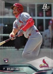 2021 Bowman Platinum Base Set Dylan Carlson #86 card