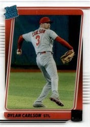 2021 Panini Chronicles Clearly Donruss Dylan Carlson #17 card