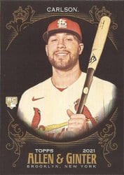 2021 Topps Allen & Ginter X Base Set Dylan Carlson #125 card
