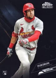 2021 Topps Chrome Black Base Set Dylan Carlson #86 card