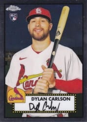 2021 Topps Chrome Platinum Anniversary Base Set Dylan Carlson #15 card