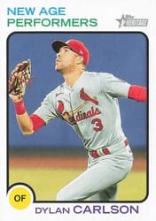 2022 Topps Heritage New Age Performers Dylan Carlson #NAP-15 card