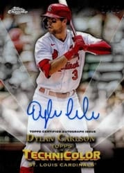 2023 Topps Chrome In Technicolor Autographs Dylan Carlson #TTA-DC card