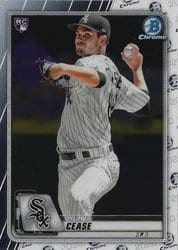 2020 Bowman Chrome Base Set Dylan Cease #72 card