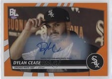 2023 Topps Big League Electric Orange Autographs Dylan Cease #223 card