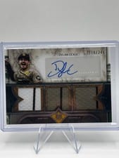 2025 Topps Museum Collection Single Player Signature Swatches Triple Relic Autographs Dylan Cease #SPTRA-DCE card