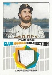 2026 Topps Heritage Clubhouse Collection Relics Dylan Cease #CCR-DCE card