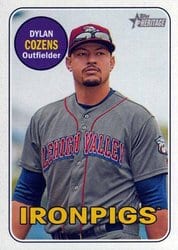 2018 Topps Heritage Minor League Base Set Dylan Cozens #21 card