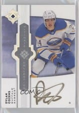 2021-22 Upper Deck Ultimate Collection Ultimate Emblems Autograph Dylan Cozens #UE-DC card